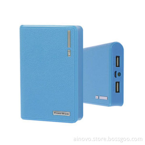 Wallet power bank for iPhone, iPad, mobile phone, dual USB, 8000mA battery capacity